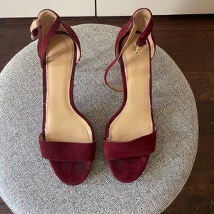 Michael Kors Suede Stiletto  Platform Heels Color Burgundy/Maroon Size 9.5